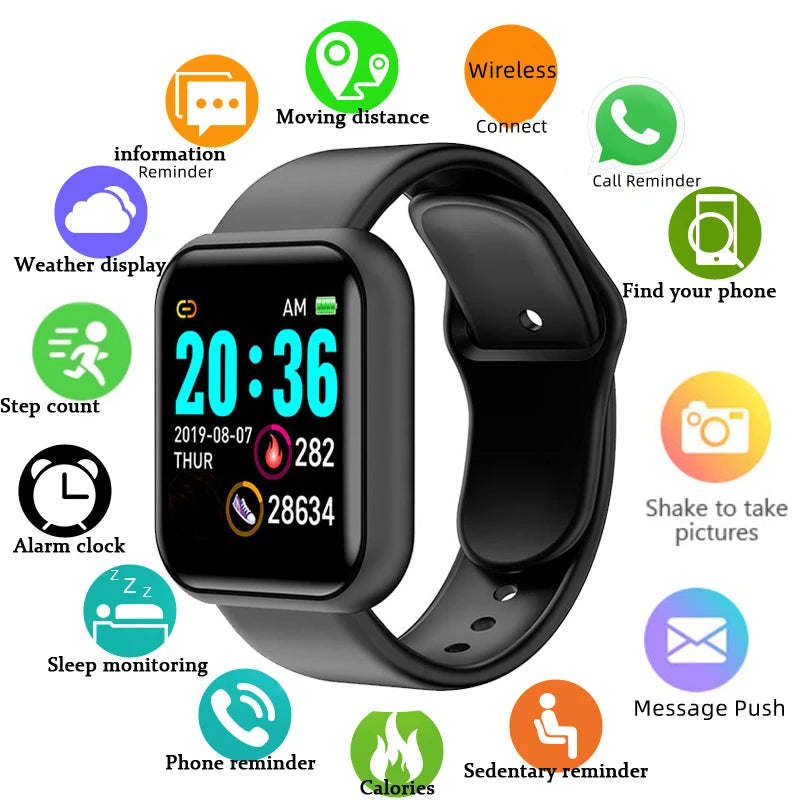 Multifuncional relógio inteligente das mulheres dos homens bluetooth conectado telefone leitor de música fitness esporte pulseira monitor sono d13 smartwatch