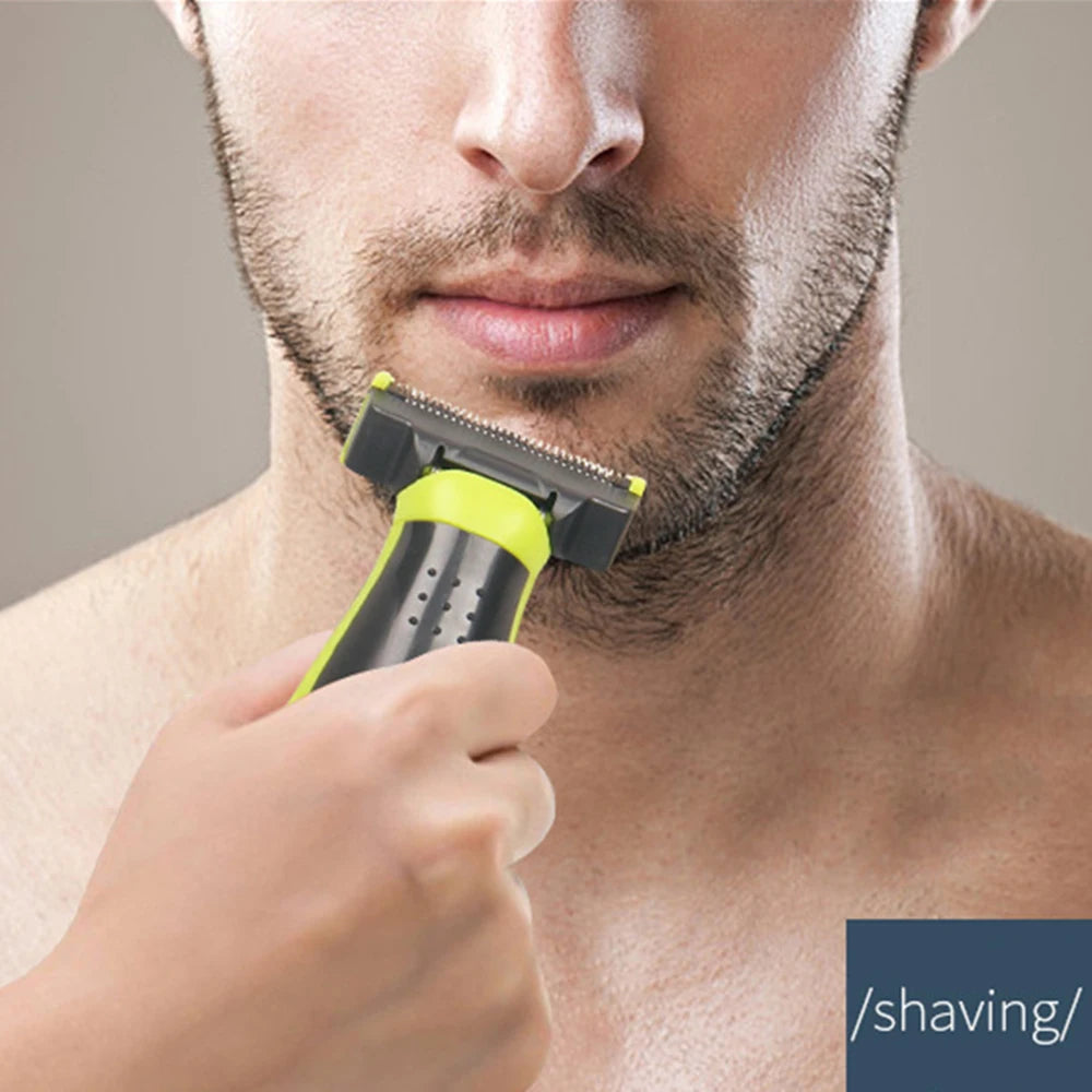 Navalha de barba recarregável lavável elétrica para homens, aparador corporal, máquina de barbear, aparadores de cabelo, cuidados faciais, limpeza