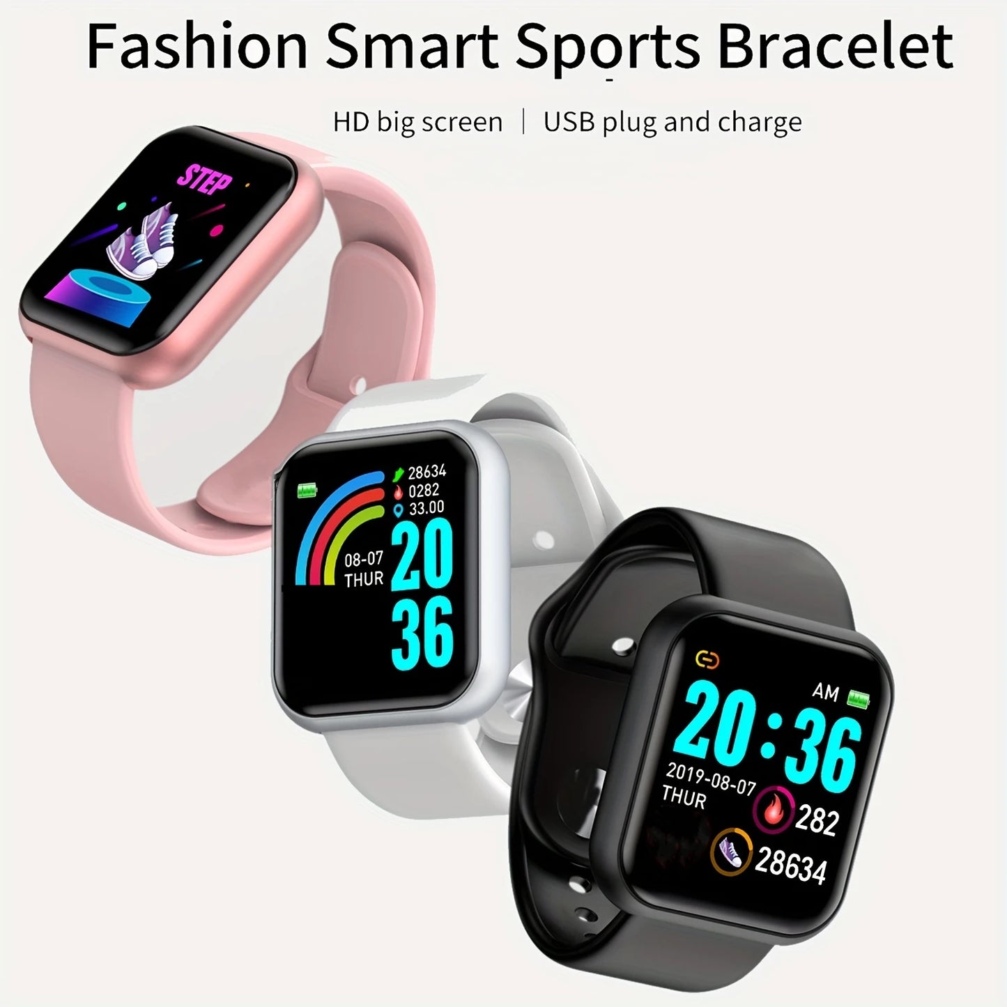 Multifuncional relógio inteligente das mulheres dos homens bluetooth conectado telefone leitor de música fitness esporte pulseira monitor sono d13 smartwatch