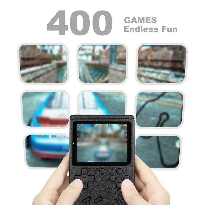 Portátil Retro Mini Console de Videogame, 8-Bit Handheld Player, Embutido 400 Jogos, AV Out, Console para Menino, Novo