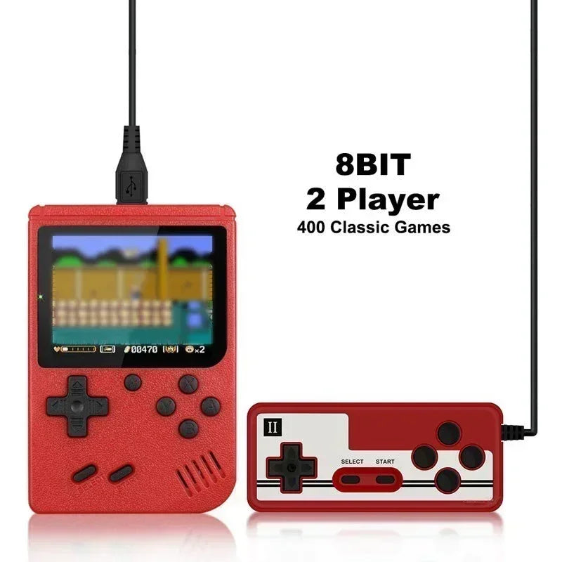 Portátil Retro Mini Console de Videogame, 8-Bit Handheld Player, Embutido 400 Jogos, AV Out, Console para Menino, Novo